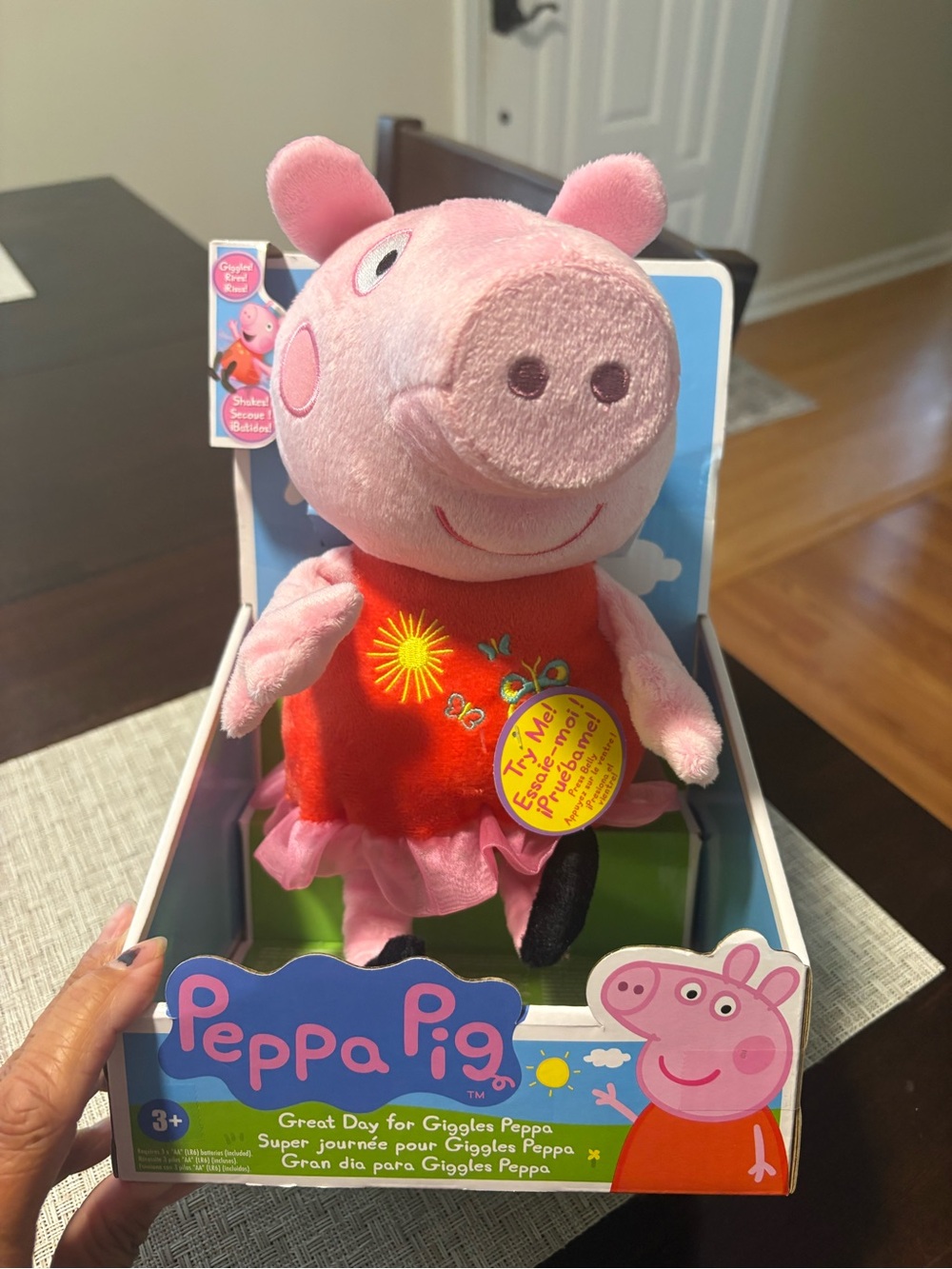 Peppa Pig Pink Plush with Red Dress - Peppa Pig